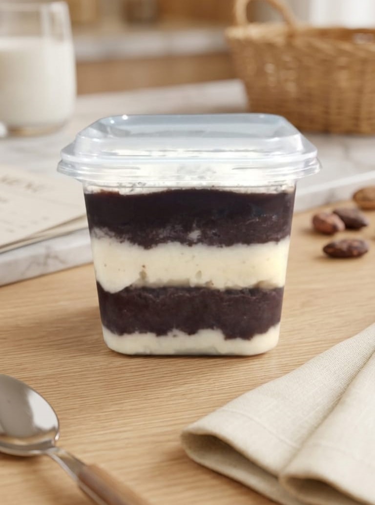 Bolo de pote sabor chocolate belga em Caraguatatuba - Só de Pote